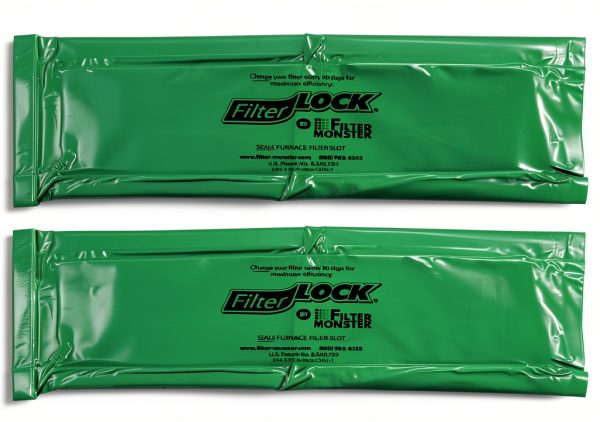 FilterLock Furnace Filter Slot Seal – Magnetic Seal Cover for Any 1” Furnace Filter, Up To 25” Long, Reduce HVAC Air Leaks, Green-0