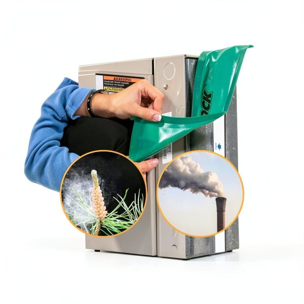 FilterLock Furnace Filter Slot Seal – Magnetic Seal Cover for Any 1” Furnace Filter, Up To 25” Long, Reduce HVAC Air Leaks, Green-5